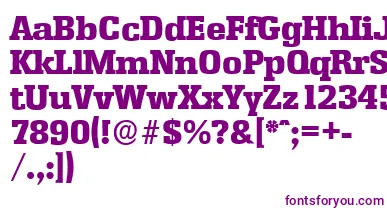 EnschedeserialHeavyRegular font – Purple Fonts On White Background