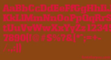 EnschedeserialHeavyRegular font – Red Fonts On Brown Background