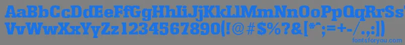 EnschedeserialHeavyRegular Font – Blue Fonts on Gray Background