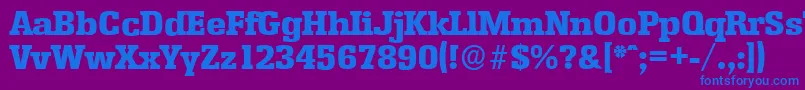 EnschedeserialHeavyRegular Font – Blue Fonts on Purple Background