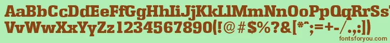 EnschedeserialHeavyRegular Font – Brown Fonts on Green Background