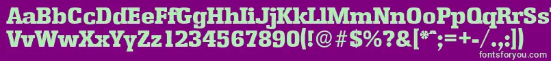 EnschedeserialHeavyRegular Font – Green Fonts on Purple Background