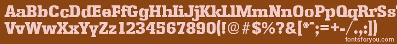 EnschedeserialHeavyRegular Font – Pink Fonts on Brown Background