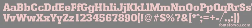 EnschedeserialHeavyRegular Font – Pink Fonts on Gray Background