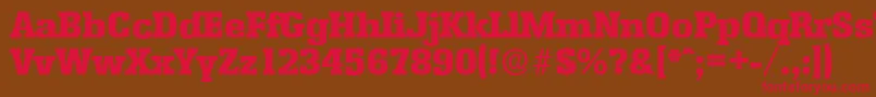 EnschedeserialHeavyRegular Font – Red Fonts on Brown Background