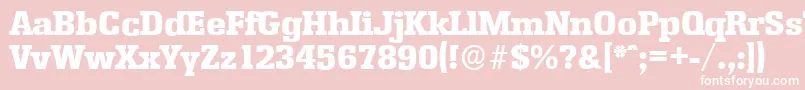 EnschedeserialHeavyRegular Font – White Fonts on Pink Background