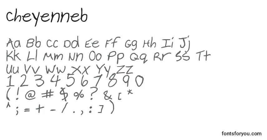 Fuente Cheyenneb - alfabeto, números, caracteres especiales