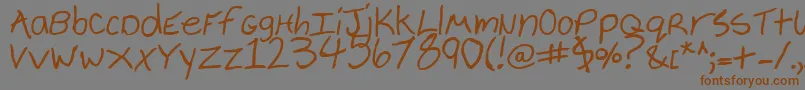 Cheyenneb Font – Brown Fonts on Gray Background
