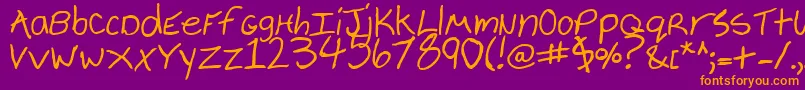 Cheyenneb Font – Orange Fonts on Purple Background