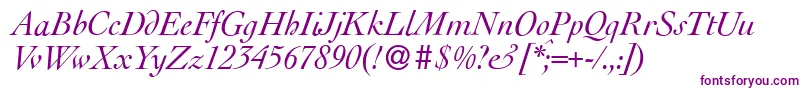 LegaItalic Font – Purple Fonts on White Background