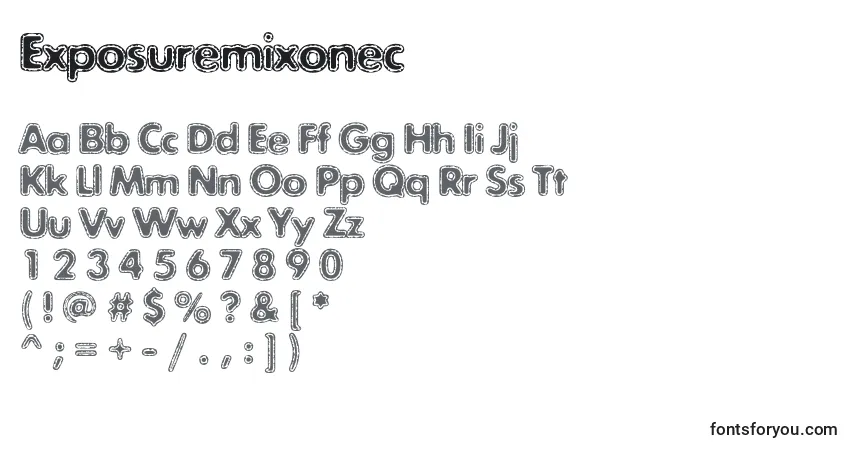 Exposuremixonecフォント–アルファベット、数字、特殊文字