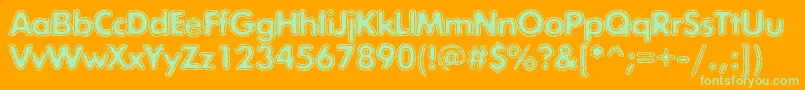 Exposuremixonec Font – Green Fonts on Orange Background