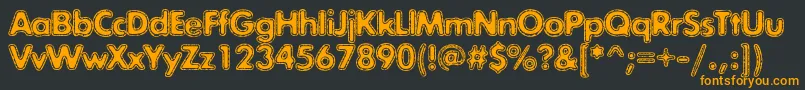 Exposuremixonec Font – Orange Fonts on Black Background