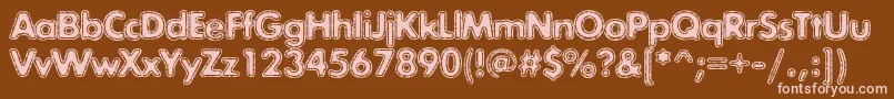 Exposuremixonec Font – Pink Fonts on Brown Background