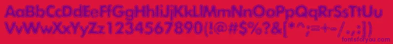 Exposuremixonec Font – Purple Fonts on Red Background