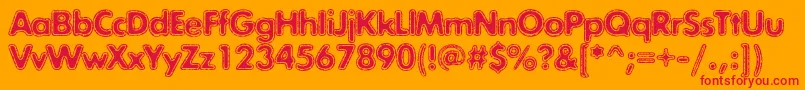 Exposuremixonec Font – Red Fonts on Orange Background