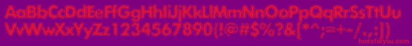 Exposuremixonec Font – Red Fonts on Purple Background