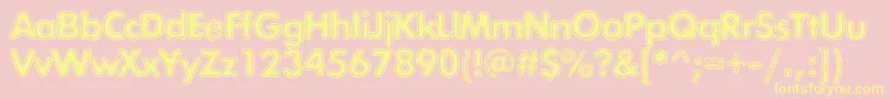 Exposuremixonec Font – Yellow Fonts on Pink Background