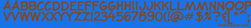 BookIllustratorsHandwriting Font – Brown Fonts on Blue Background