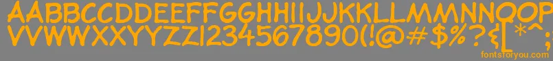 BookIllustratorsHandwriting Font – Orange Fonts on Gray Background
