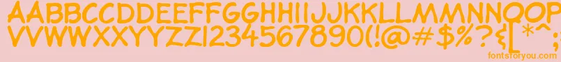 BookIllustratorsHandwriting Font – Orange Fonts on Pink Background