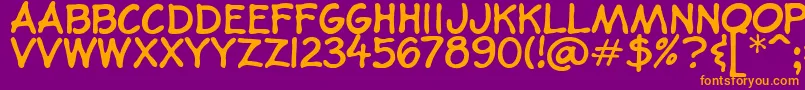 BookIllustratorsHandwriting Font – Orange Fonts on Purple Background