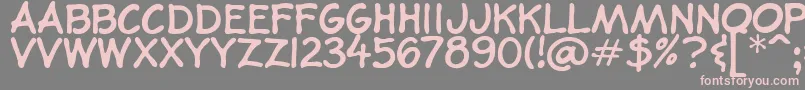 BookIllustratorsHandwriting Font – Pink Fonts on Gray Background