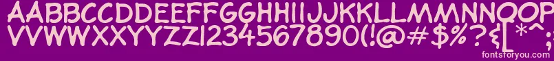 BookIllustratorsHandwriting Font – Pink Fonts on Purple Background