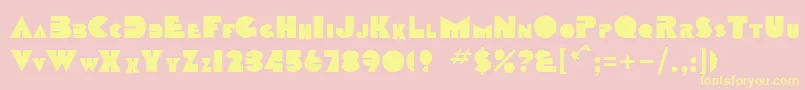 Rssharktooth Font – Yellow Fonts on Pink Background