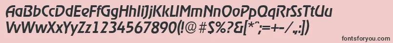 OnstageserialMediumItalic Font – Black Fonts on Pink Background