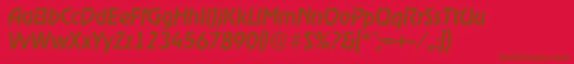 OnstageserialMediumItalic Font – Brown Fonts on Red Background