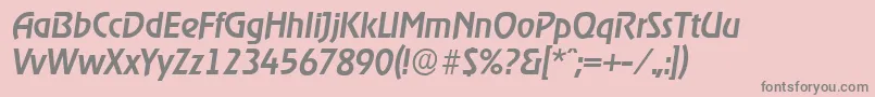 fuente OnstageserialMediumItalic – Fuentes Grises Sobre Fondo Rosa
