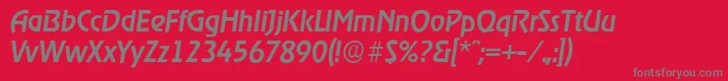 OnstageserialMediumItalic Font – Gray Fonts on Red Background