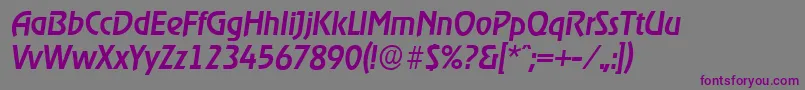OnstageserialMediumItalic Font – Purple Fonts on Gray Background