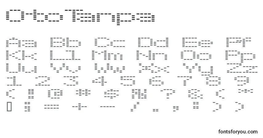 Шрифт OtoTanpa – алфавит, цифры, специальные символы