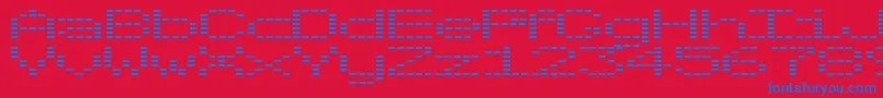 OtoTanpa Font – Blue Fonts on Red Background