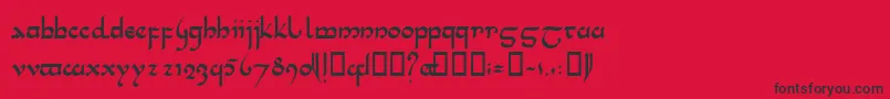 More about Tencele Font Tencele Font – Black Fonts on Red Background