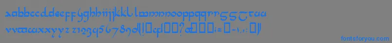 Tencele Font – Blue Fonts on Gray Background