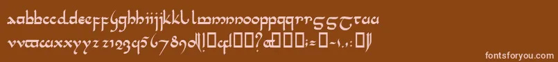 Tencele Font – Pink Fonts on Brown Background