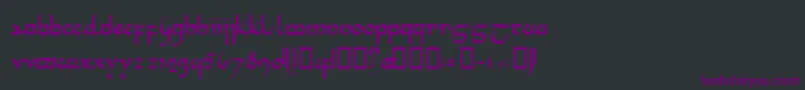 Tencele Font – Purple Fonts on Black Background