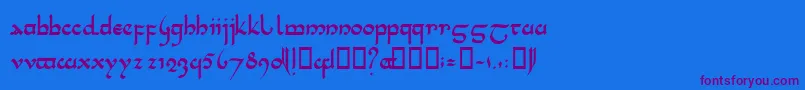 More about Tencele Font Tencele Font – Purple Fonts on Blue Background