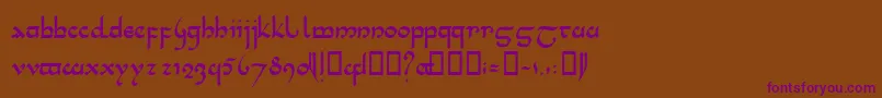Tencele Font – Purple Fonts on Brown Background
