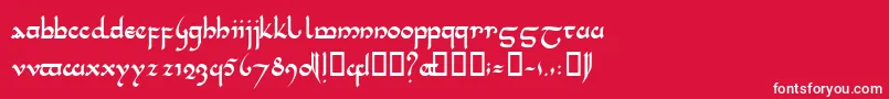 Tencele Font – White Fonts on Red Background