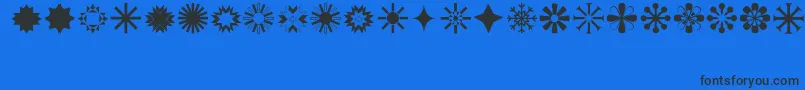 Stars1 Font – Black Fonts on Blue Background