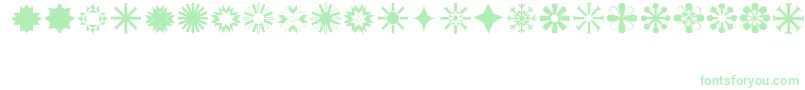 Stars1 Font – Green Fonts on White Background