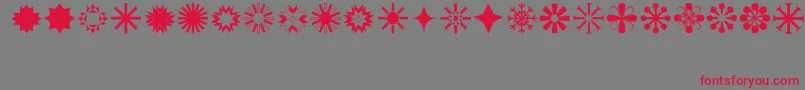 Stars1 Font – Red Fonts on Gray Background