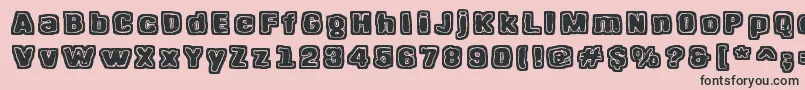 HangenHenki Font – Black Fonts on Pink Background