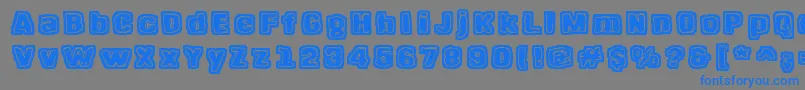 More about HangenHenki Font HangenHenki Font – Blue Fonts on Gray Background