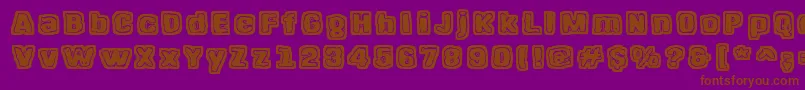 HangenHenki Font – Brown Fonts on Purple Background