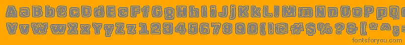 HangenHenki Font – Gray Fonts on Orange Background